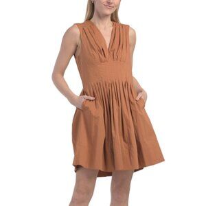 LUXELY Tucked Fit And Flare Mini Dress